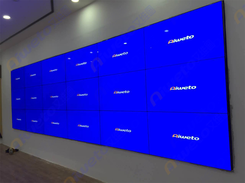 重慶市江北區(qū)金科.天元道售樓中心:18臺55寸3.5mm拼接屏單元